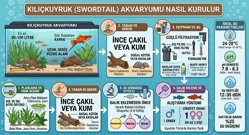 Kılıçkuyruk (Swordtail) Akvaryumu Nasıl Kurulur?
