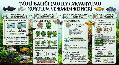 Moli (Molly) Balığı Akvaryumu Kurulum ve Bakım Rehberi
