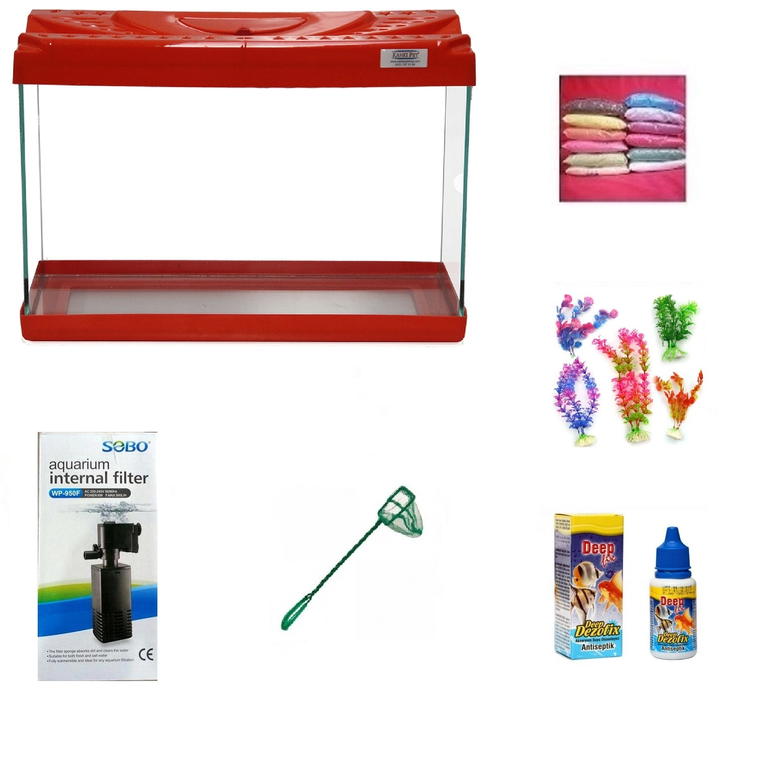 Kanki%20Pet%20Kp3518%20Kırmızı%2035%20cm%20Akvaryum%20Başlangıç%20Seti%2012%20Litre%20Tam%20Takım