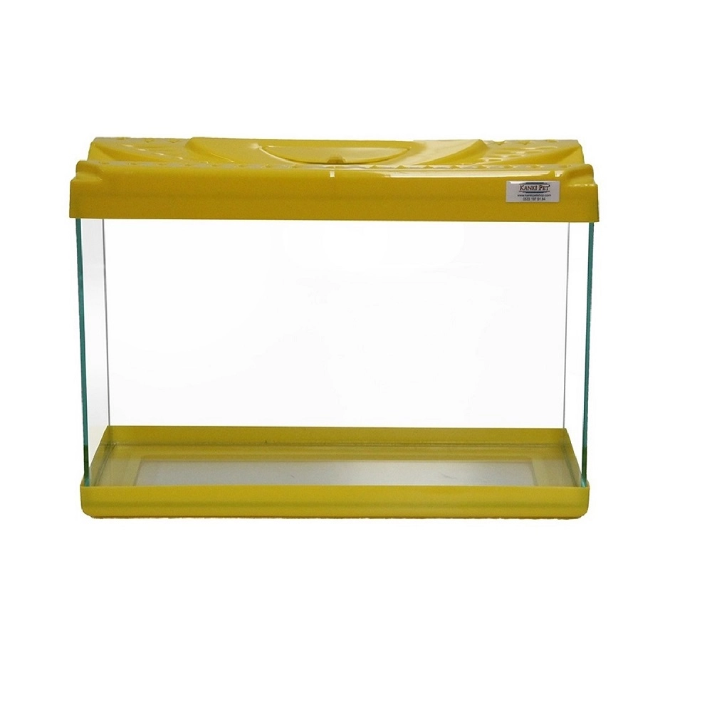 Kanki%20Pet%20KP3018%20Renkli%20Kapak%20Mini%20Akvaryum%20Sarı%2030%20CM