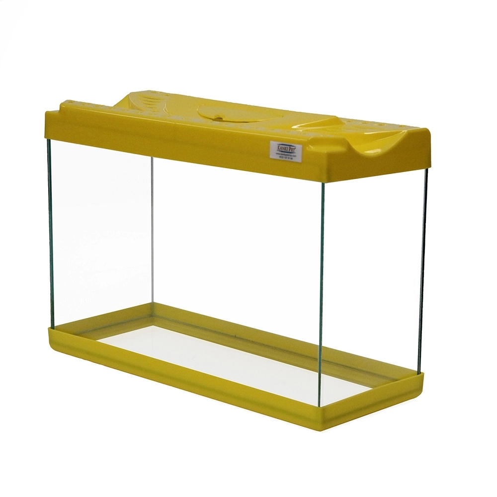 Kanki%20Pet%20KP3018%20Renkli%20Kapak%20Mini%20Akvaryum%20Sarı%2030%20CM