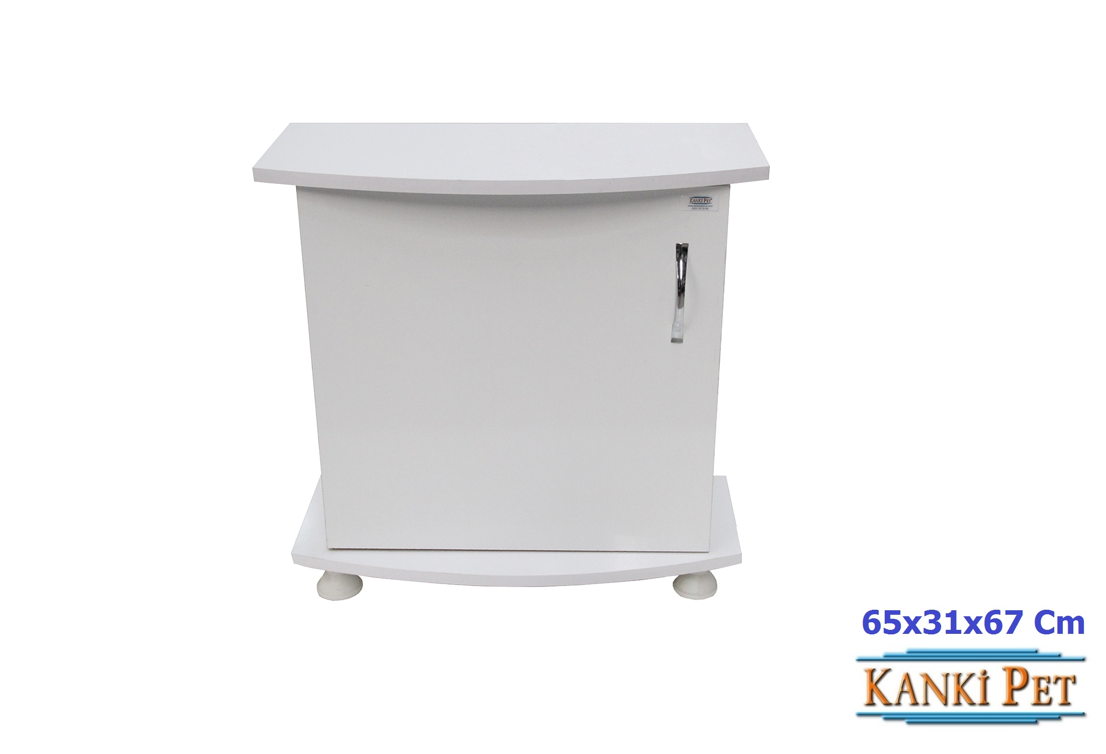 Kanki%20Pet%20Bombeli%20Beyaz%20Akvaryum%20Sehpa%2065%20CM