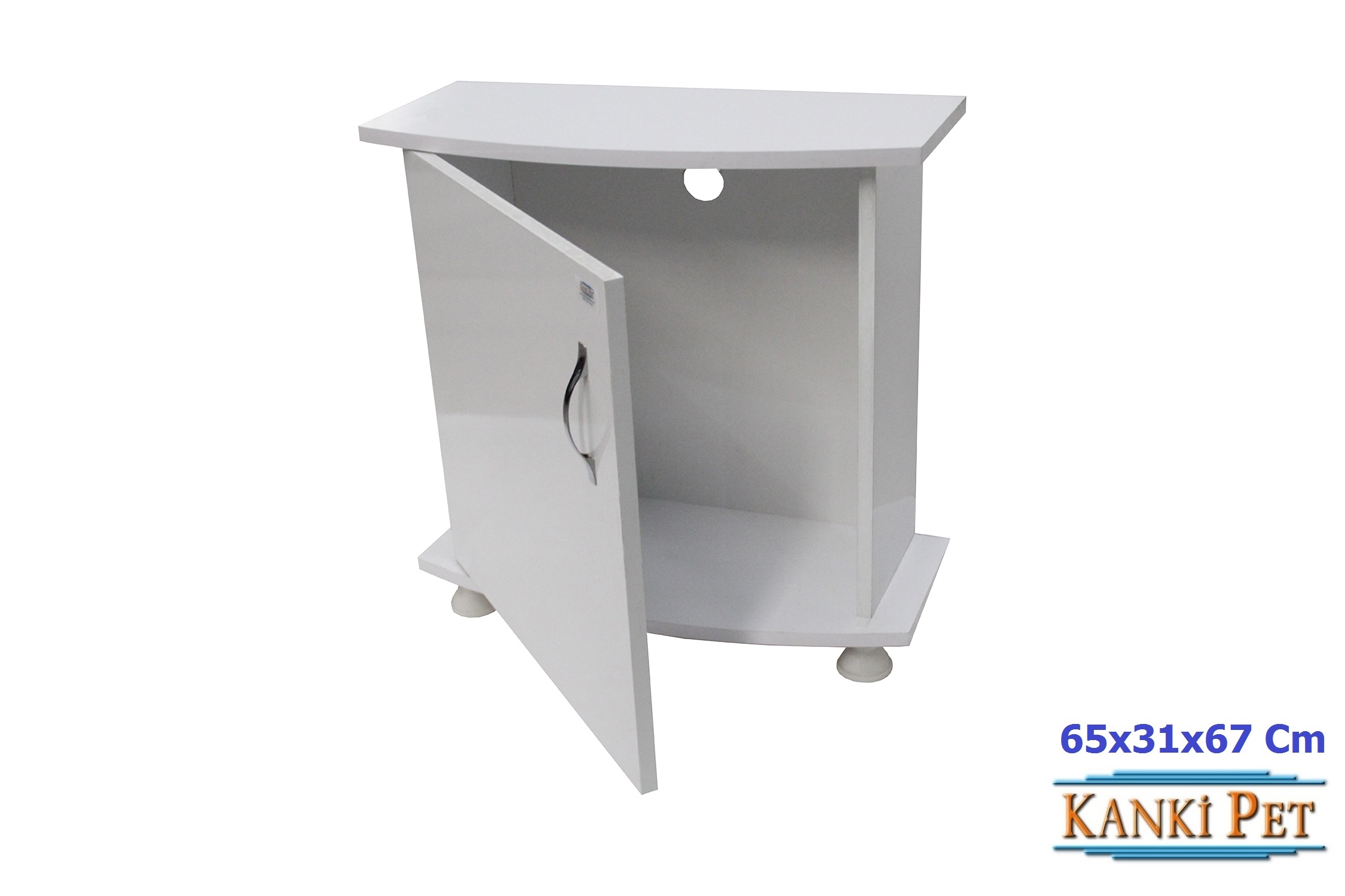 Kanki%20Pet%20Bombeli%20Beyaz%20Akvaryum%20Sehpa%2065%20CM