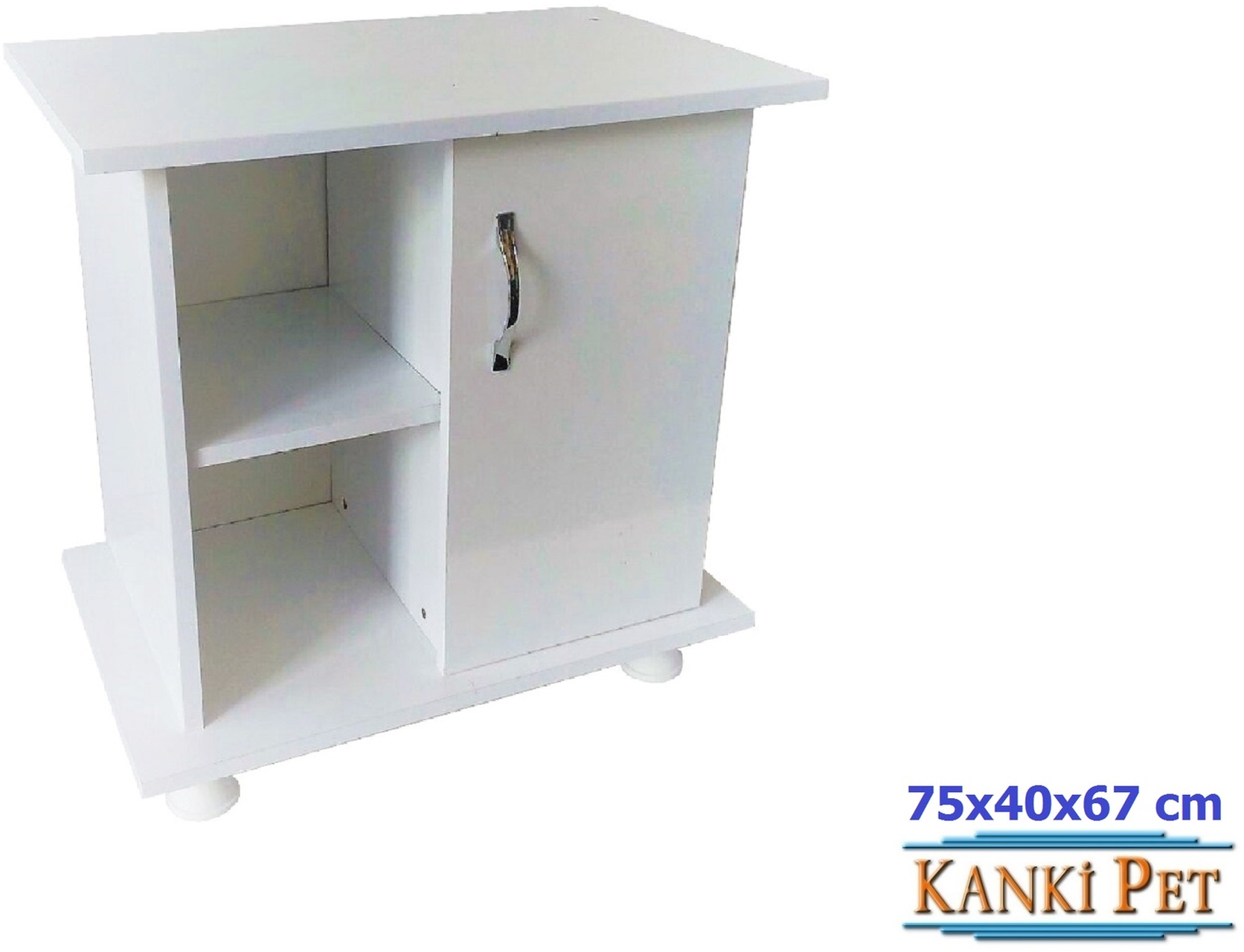 Kanki%20Pet%2075%20CM%20Akvaryum%20Düz%20Beyaz%20Sehpa%2075%20x%2040%20x%2067%20CM