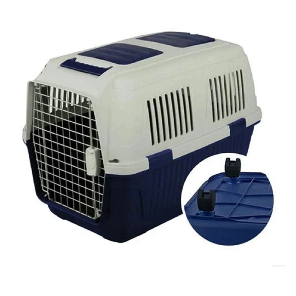 Tekerlekli%20Büyük%20Boy%20Köpek%20Taşıma%20Kafesi%20Strong%20CD6%20Lacivert%2082x57x60%20cm
