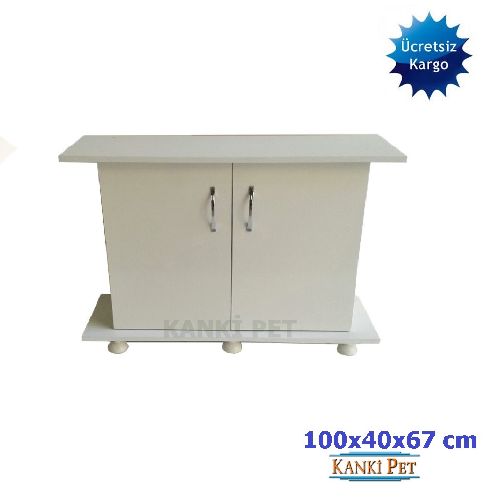 Kanki%20Pet%20KP103%20Akvaryum%20Beyaz%20Sehpa%20100%20x%2040%20x%2067%20Cm