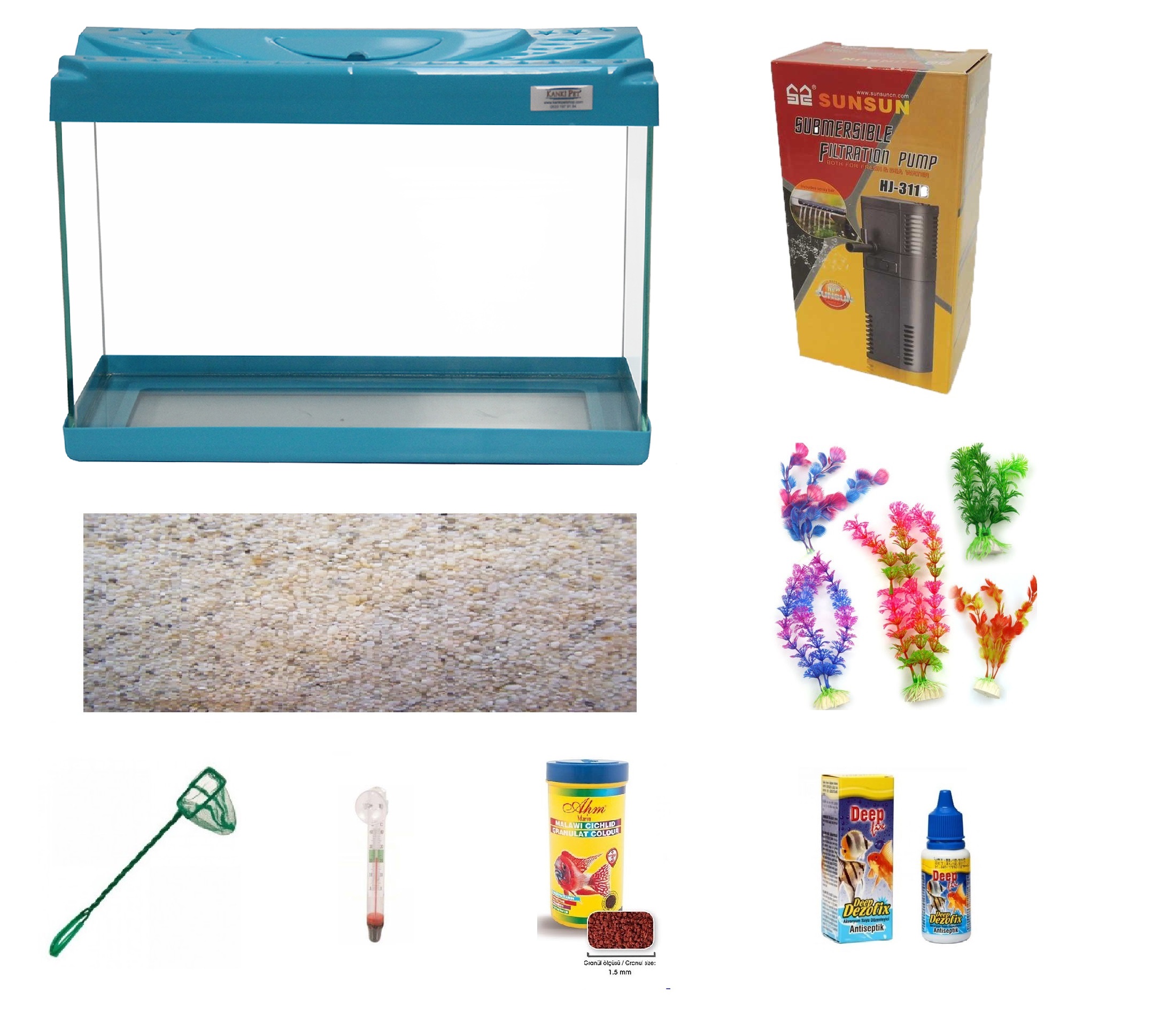 Kanki%20Pet%20KP5018%20Ekonomik%20Hazır%20Set%20Turkuaz%2050%20CM