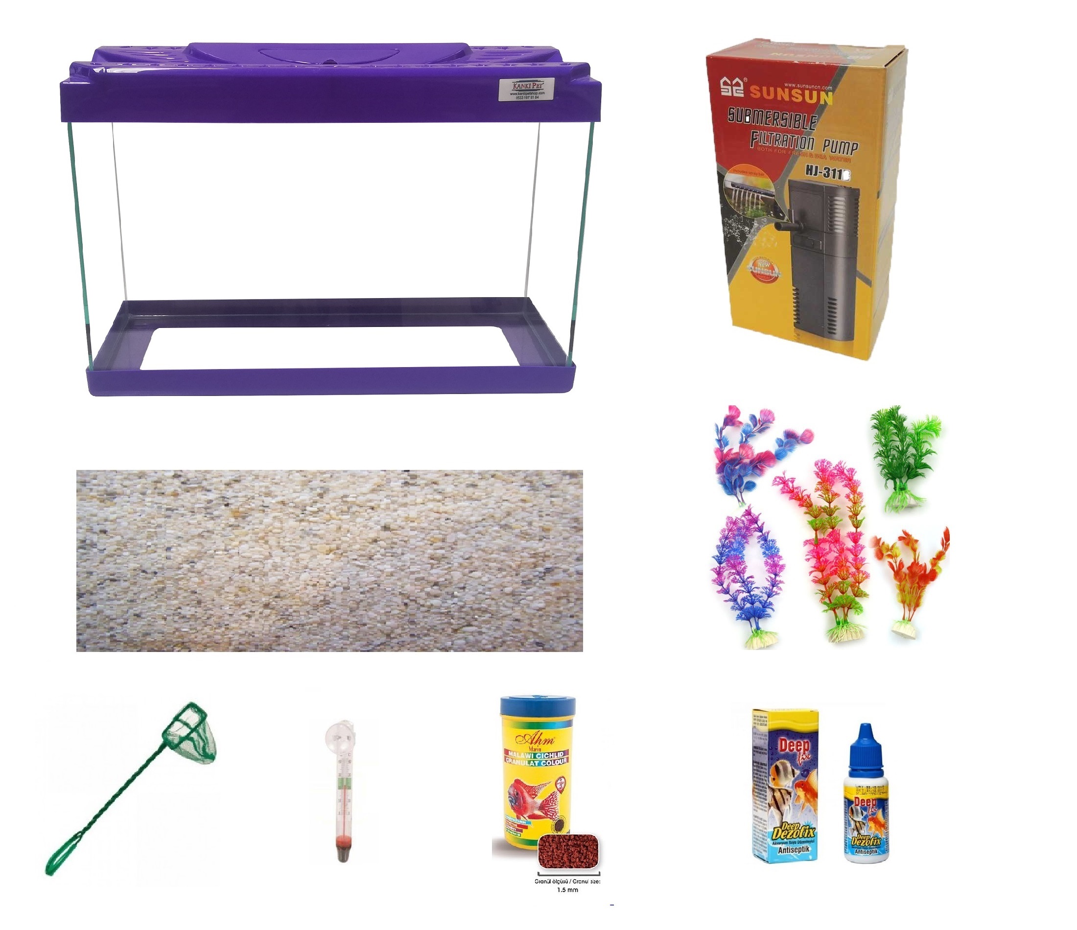 Kanki%20Pet%20KP5018%20Ekonomik%20Hazır%20Set%20Mor%2050%20CM