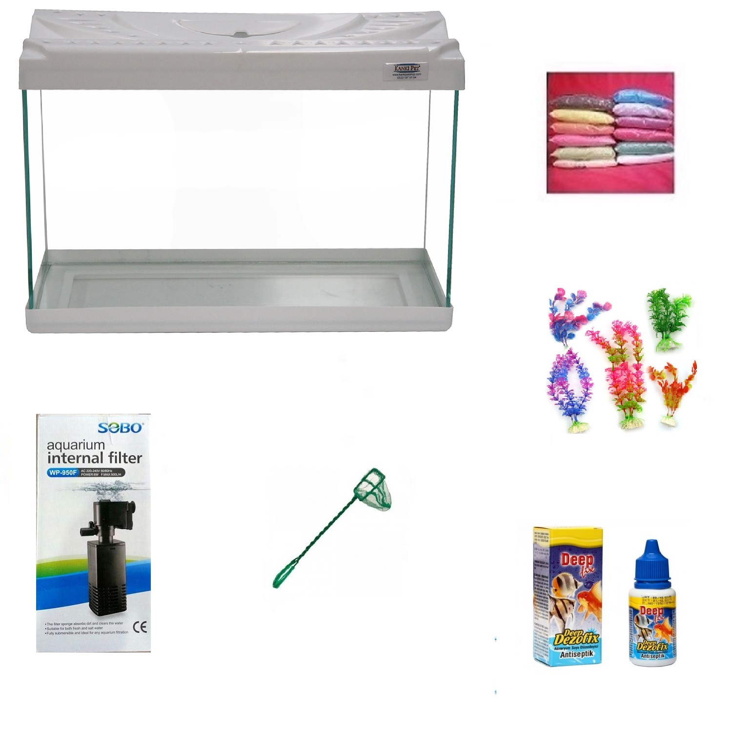 Kanki%20Pet%203518%20Akvaryum%20Hazır%20Set%20Beyaz%2035%20CM