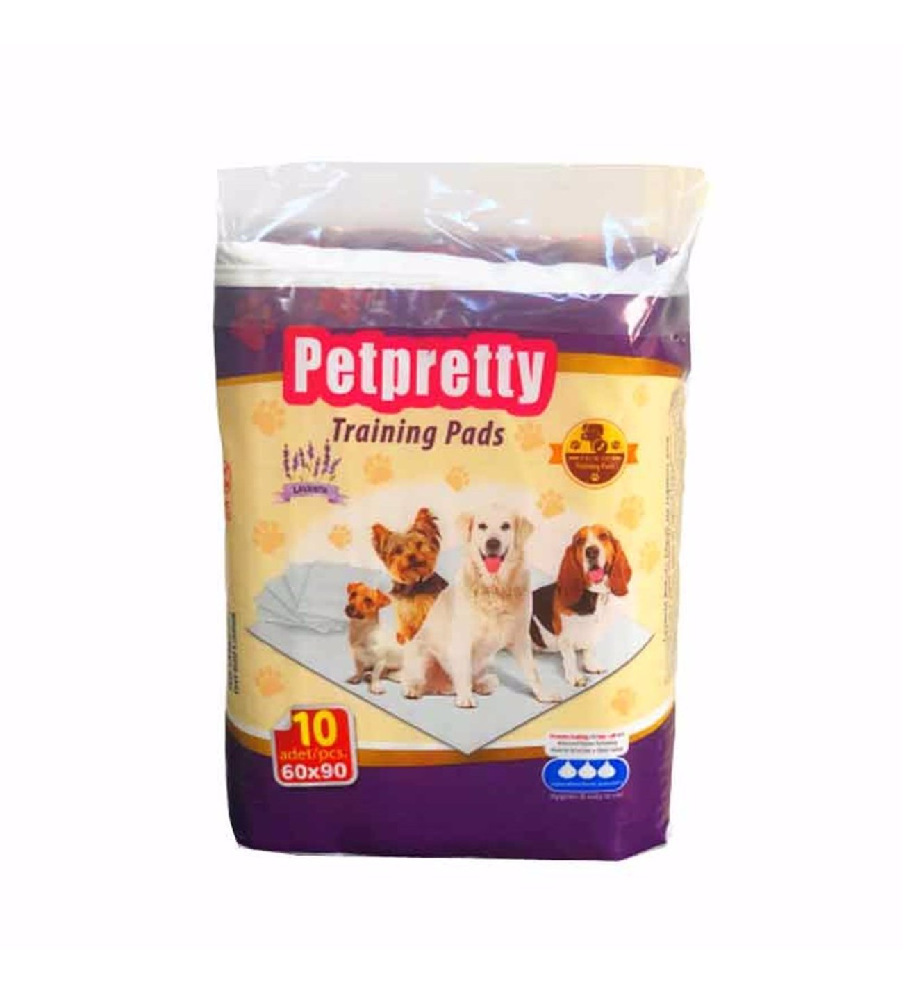 Petpretty%20Lavanta%20Kokulu%20Köpek%20Çiş%20Eğitim%20Pedi%2010’lu%2060%20x%2090%20CM