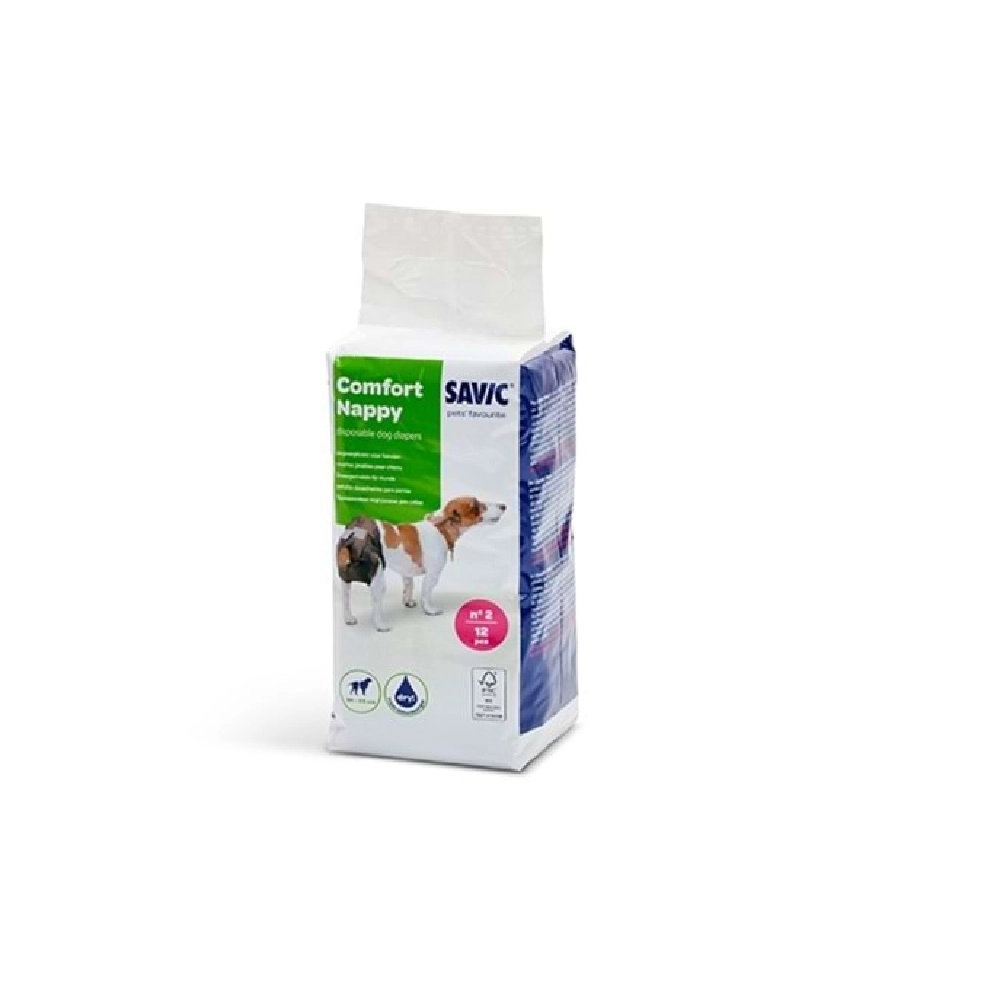 Savic%20Comfort%20Nappy%20Size%202:%20Süper%20Emici,%20Tek%20Kullanımlık%20Köpek%20Bezi%20(34-44%20cm,%2012%20Adet)