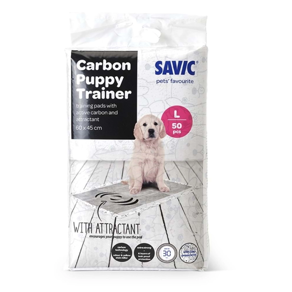 Savic%20Puppy%20Trainer%20Carbon%20Ped%20-%20Büyük%20Boy%2050%20Adet:%20Hızlı%20Emici%20Köpek%20Eğitim%20Pedi