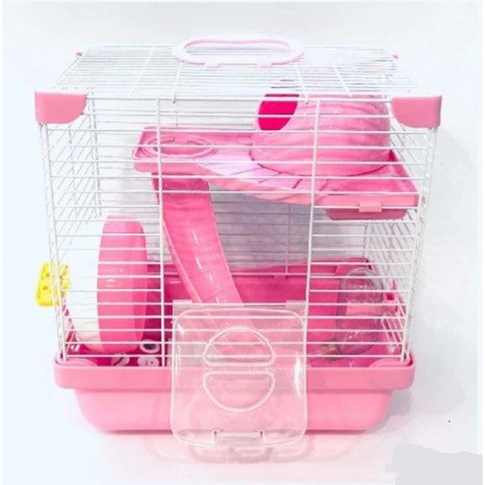 CARNO%20Hamster%20Kafes%20Seti%20(27x19x28%20cm):%20Tekerlekli%20ve%20Aksesuarlı%20Konforlu%20Yaşam%20Alanı
