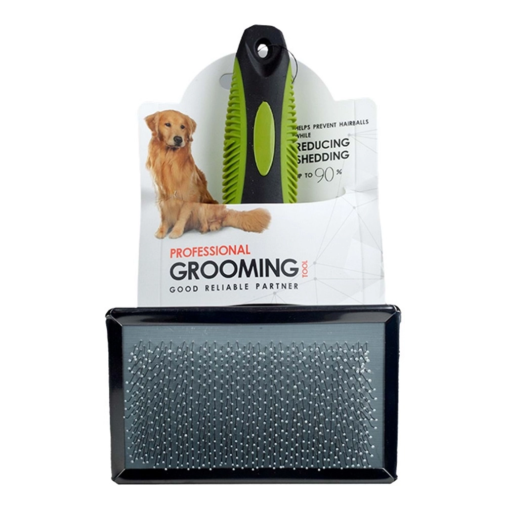 Plastik%20Saplı%20Tel%20Tarak%2017,3X12,1X2,9%20Cm:%20Köpek%20Kedi%20Tüy%20Toplama%20ve%20Dolaşık%20Açma%20Fırçası