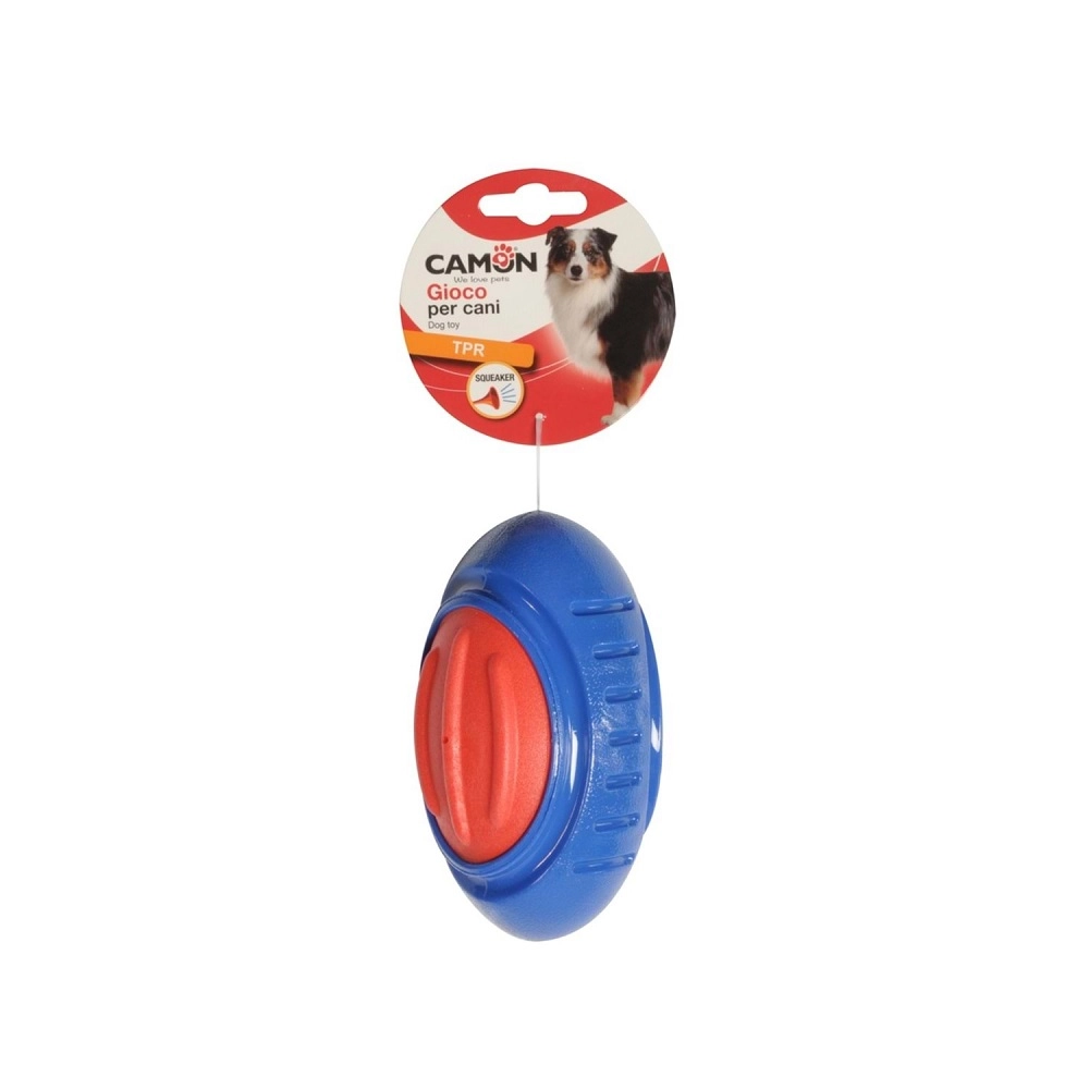 Camon%20İki%20Tonlu%20TPR%20Dayanıklı%20ve%20Gıcırtılı%20Rugby%20Köpek%20Oyun%20Topu%2013%20Cm
