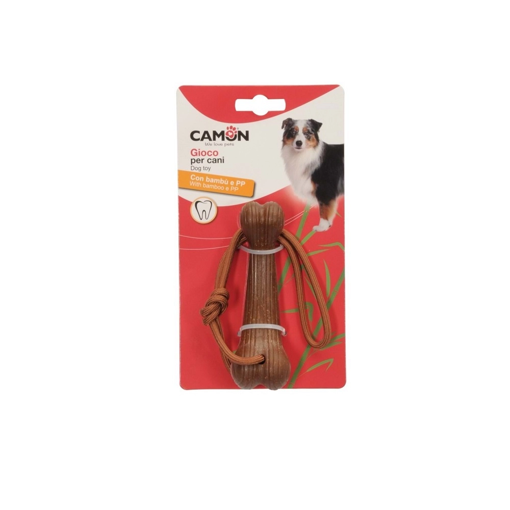 Camon%20Bambu%20ve%20İpten%20Üretilmiş%20Kemik%20Şeklinde%20Eğlenceli%20Köpek%20Oyuncağı%2012cm