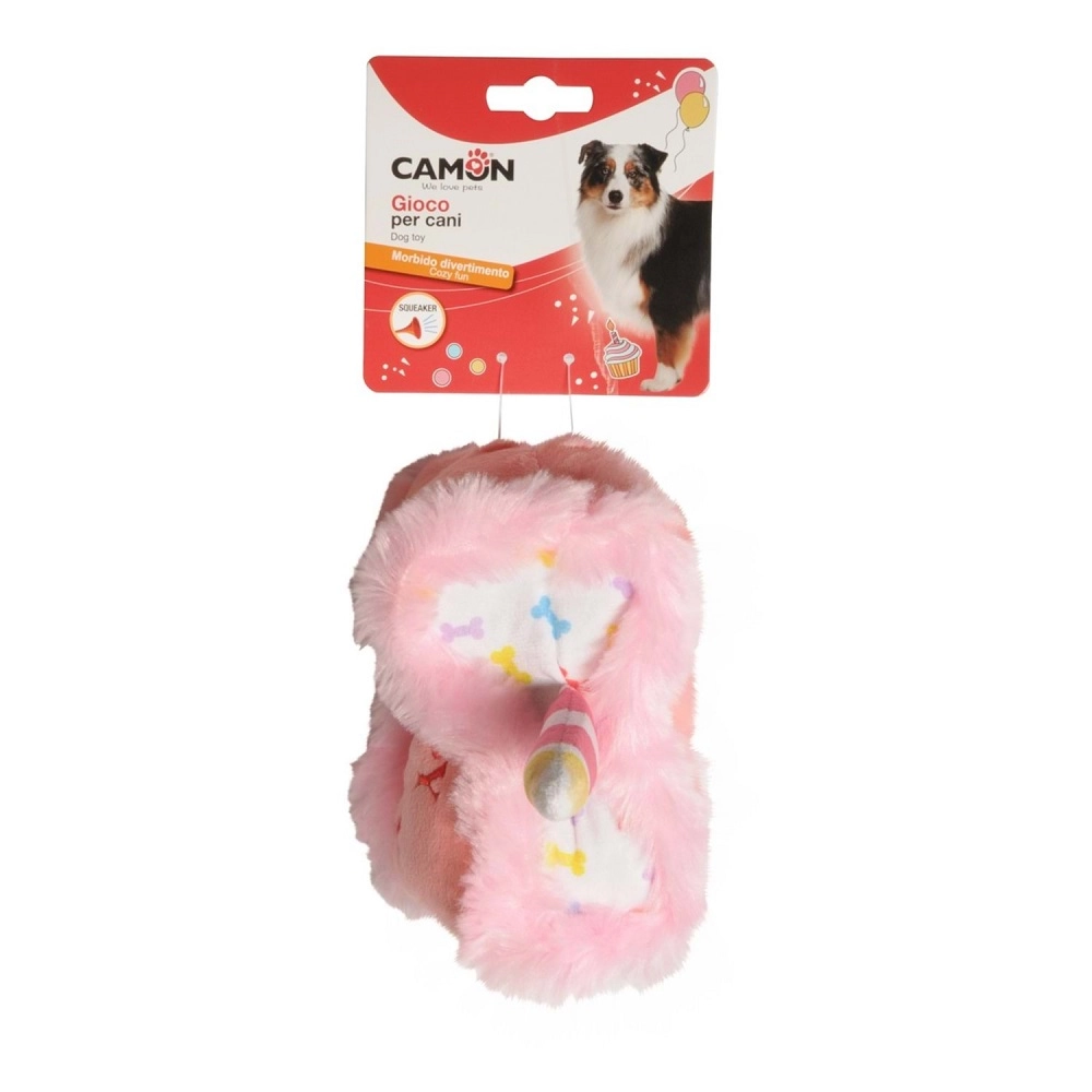 Camon%20Gıcırtılı%20Pasta%20Şeklinde%20Köpek%20Doğum%20Günü%20Oyuncağı%2016%20Cm