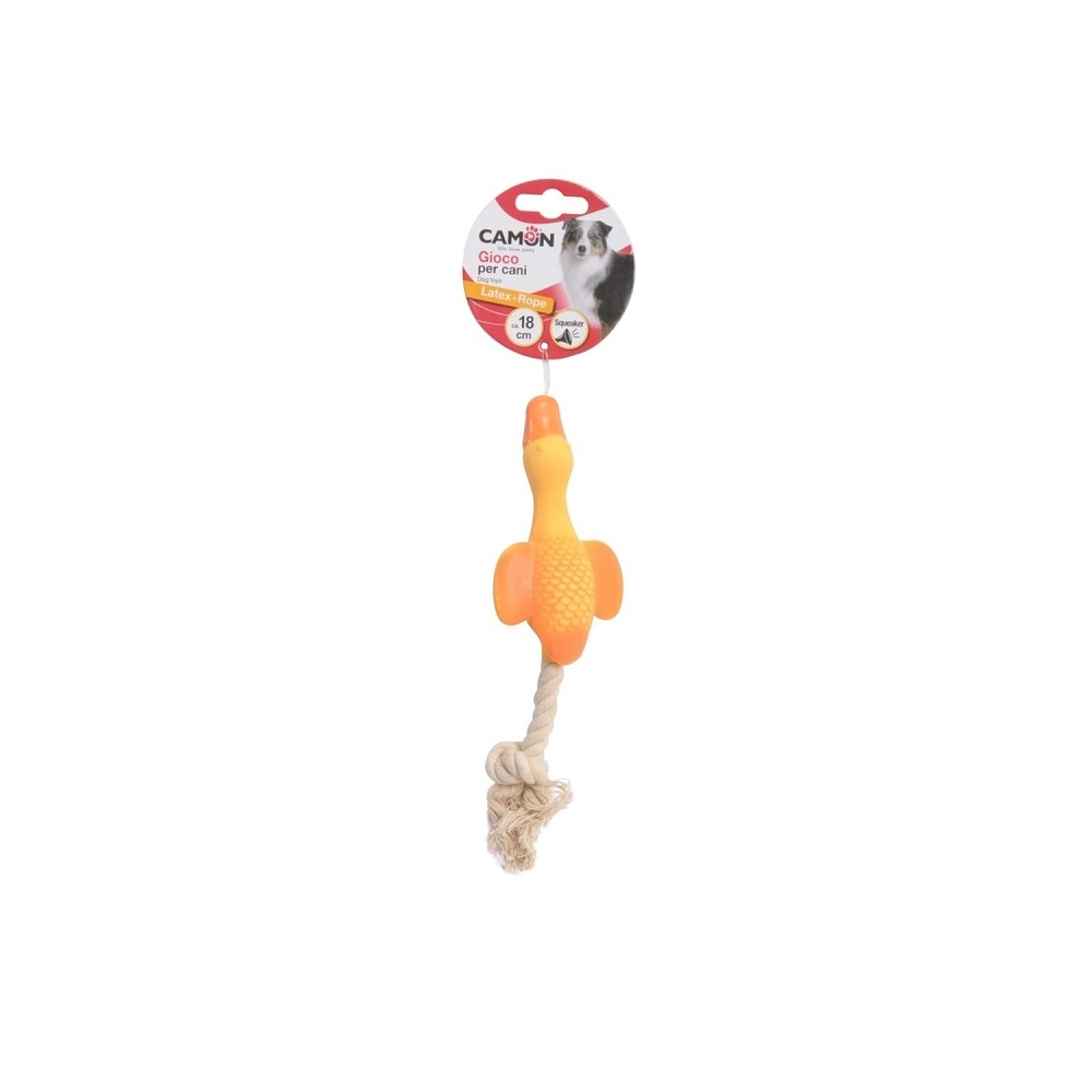 Camon%20Gıcırtılı%20İpli%20Lateks%20Kaz%20Ve%20Fare%20Köpek%20Oyuncağı%2018%20Cm