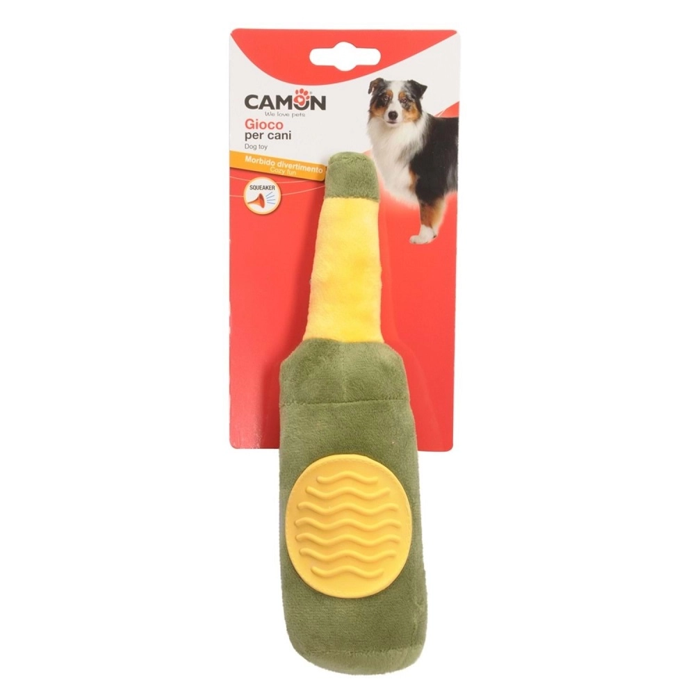 Camon%20Şişe%20Şeklinde%20Gıcırtılı%20Sesli%20Polyester%20Köpek%20Oyuncağı%2029%20Cm