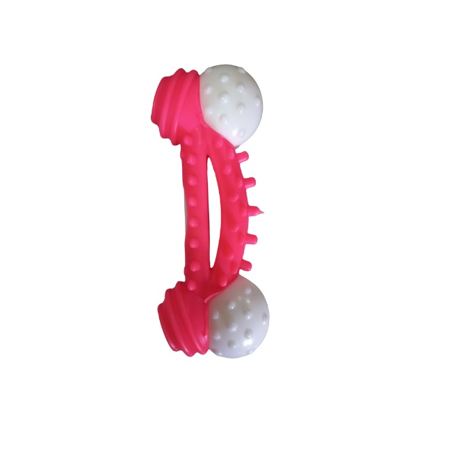Dental%20Topuzlu%20Büyük%20Kemik%20Köpek%20Oyuncağı%20Diş%20Kaşıyıcı%20Plastik%20Pembe%2016x7%20cm