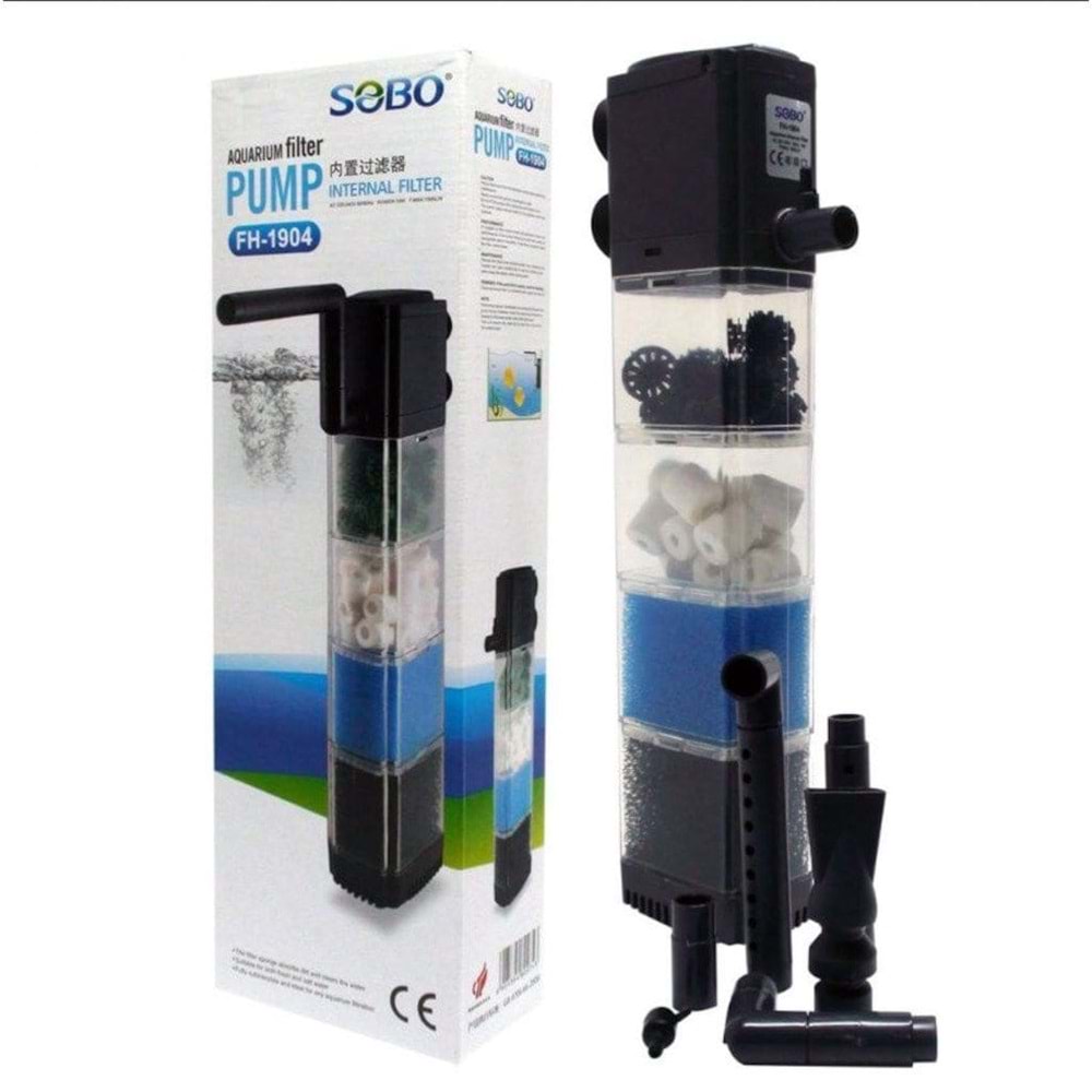 Sobo%20FH-1904%20Akvaryum%20Iç%20Filtresi%201500%20Lt/saat-19%20Watt