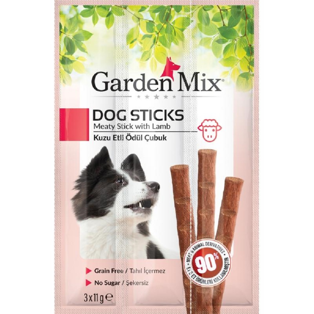 GARDENMİX%20KUZU%20ETLİ%20KÖPEK%20STİCK%20ÖDÜL%203*11%20GR