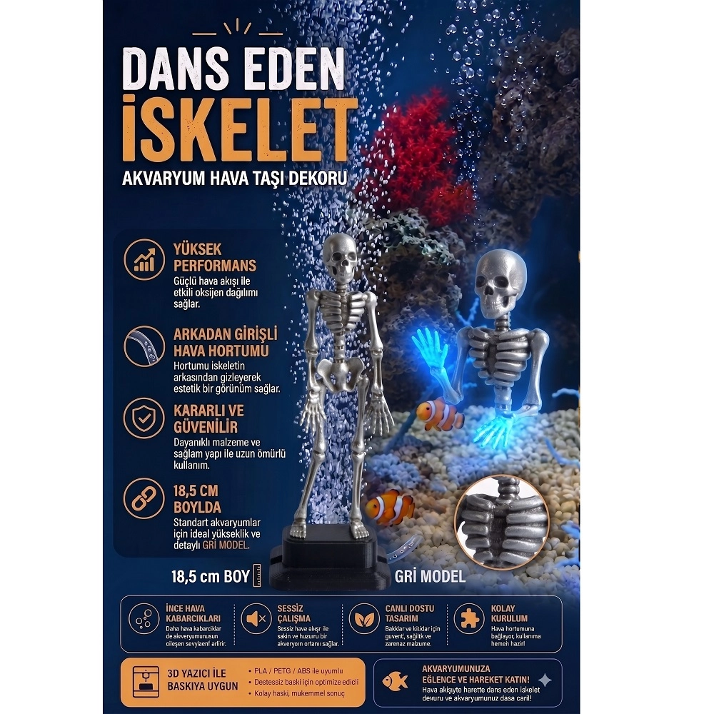 3D%20Baskı%20Gri%20Dans%20Eden%20İskelet%20Akvaryum%20Hava%20Taşı%2018,5%20cm