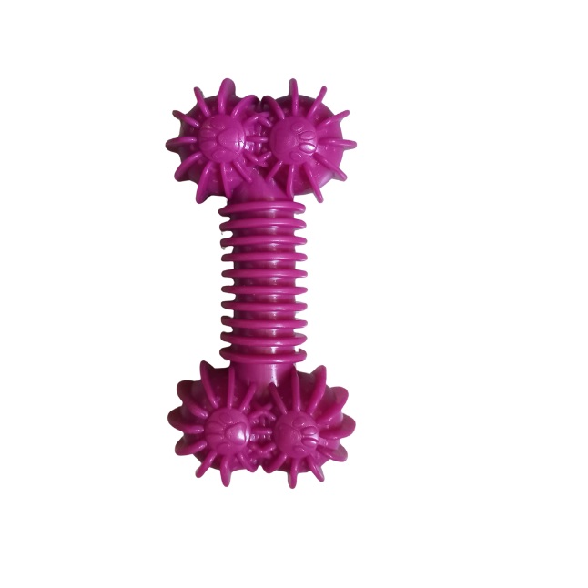 Plastik%20Helezon%20Körüklü%20Kemik%20Köpek%20Oyuncağı%20Diş%20Kaşıyıcı%20Mor%208x17%20cm