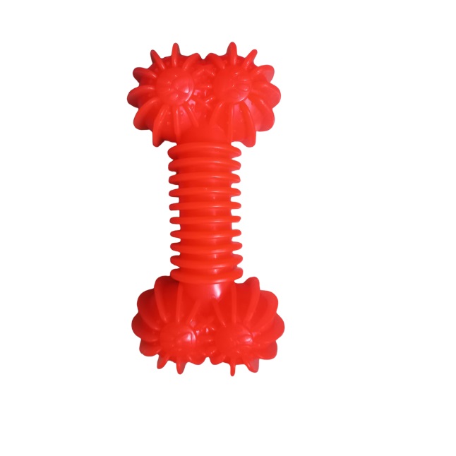 Plastik%20Helezon%20Körüklü%20Kemik%20Köpek%20Oyuncağı%20Diş%20Kaşıyıcı%20Turuncu%208x17%20cm