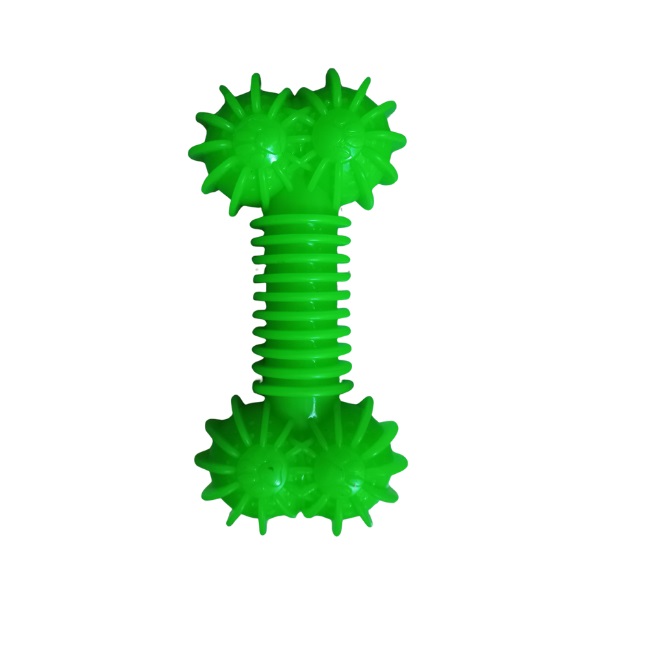Plastik%20Helezon%20Körüklü%20Kemik%20Köpek%20Oyuncağı%20Diş%20Kaşıyıcı%20Yeşil%208x17%20cm