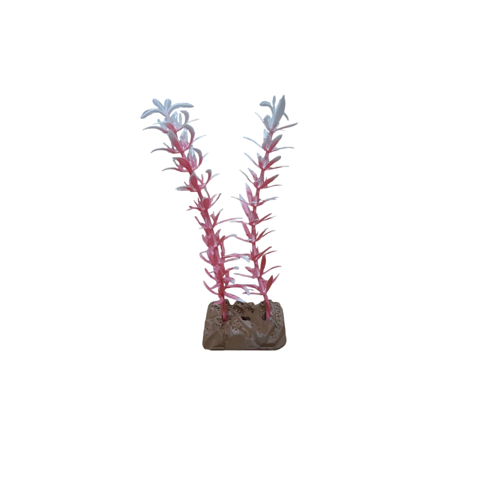 Akvaryum%20Yapay%20bitki%20Süsü%20Kedi%20Tırnağı%20Pembe%20Beyaz%2014%20cm