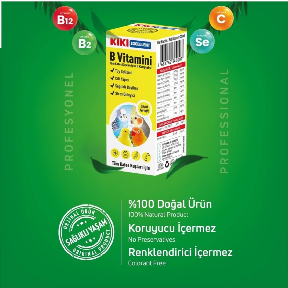 Kiki%20Excellent%20Kuş%20B%20Vitamini%2025%20Ml.