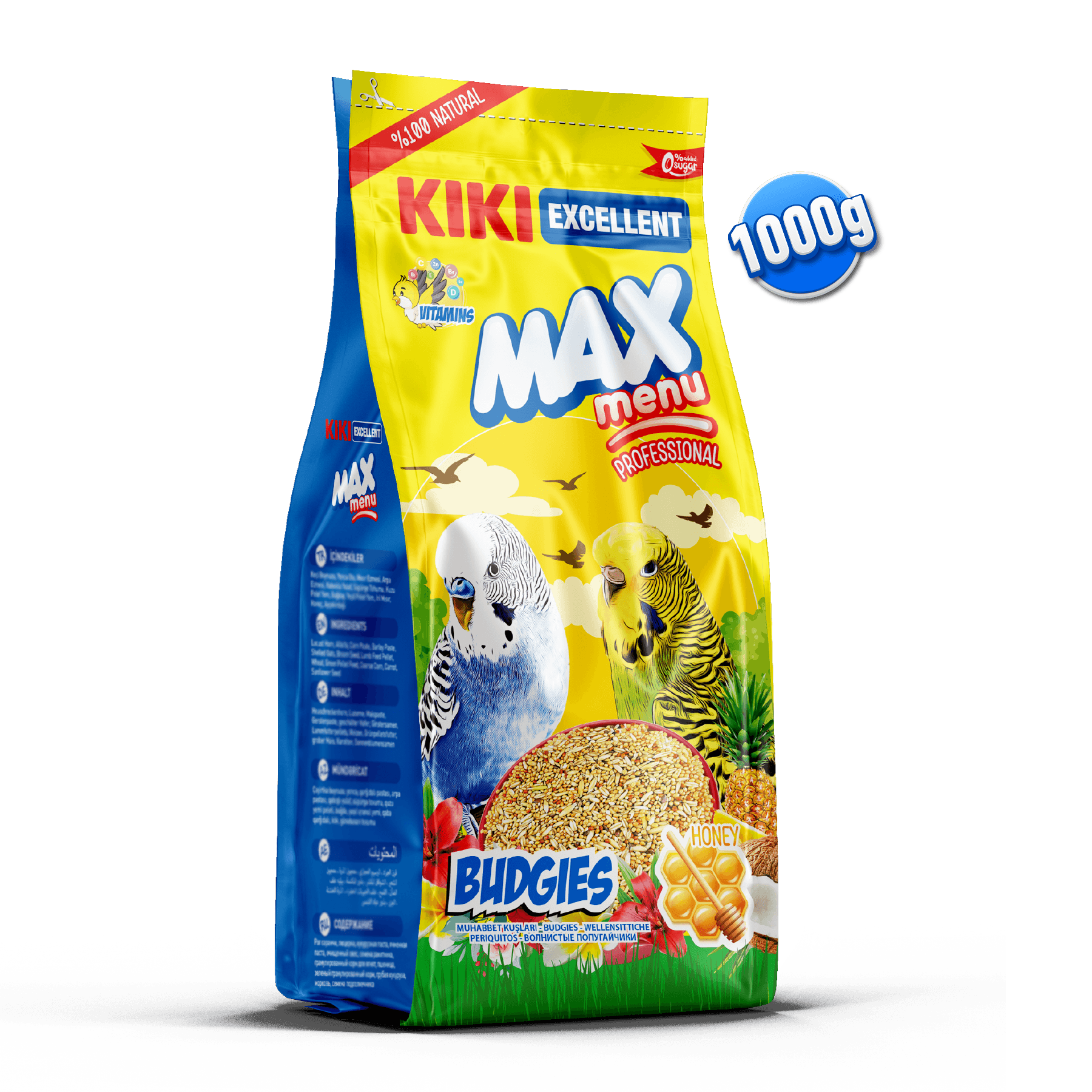 KIKI%20Excellent%20Kuş%20Max%20Menu%20Budgies%20Ballı%20Muhabbet%20Kuşu%20Yemi%201000gr