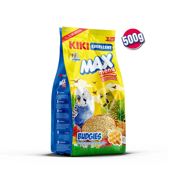 KIKI%20Excellent%20Kuş%20Max%20Menu%20Budgies%20Ballı%20Muhabbet%20Kuşu%20Yemi%20500gr
