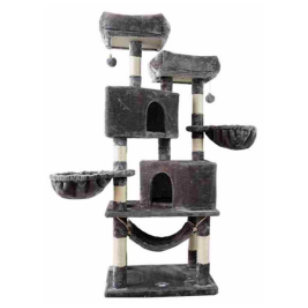 SENYE%20Kedi%20Tırmalama%2060x50x145%20cm%20Peluş%20Kaplamalı%20Çok%20Katlı%20Oyun%20ve%20Dinlenme%20Evi