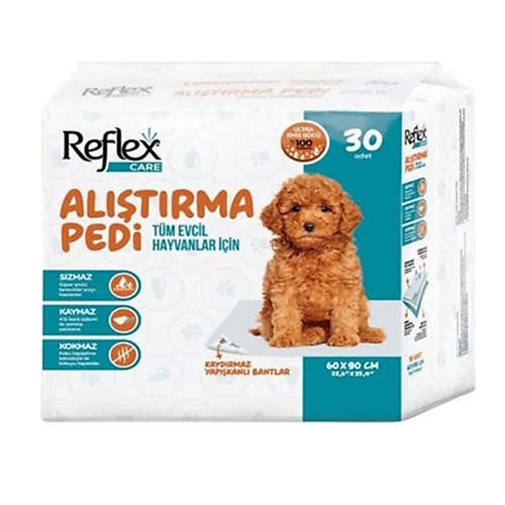 REFLEX%20CARE%20Alıştırma%20Pedi%2060x90cm%2030’lu:%20Kaydırmaz,%20Süper%20Emici%20Tuvalet%20Eğitim%20Pedi