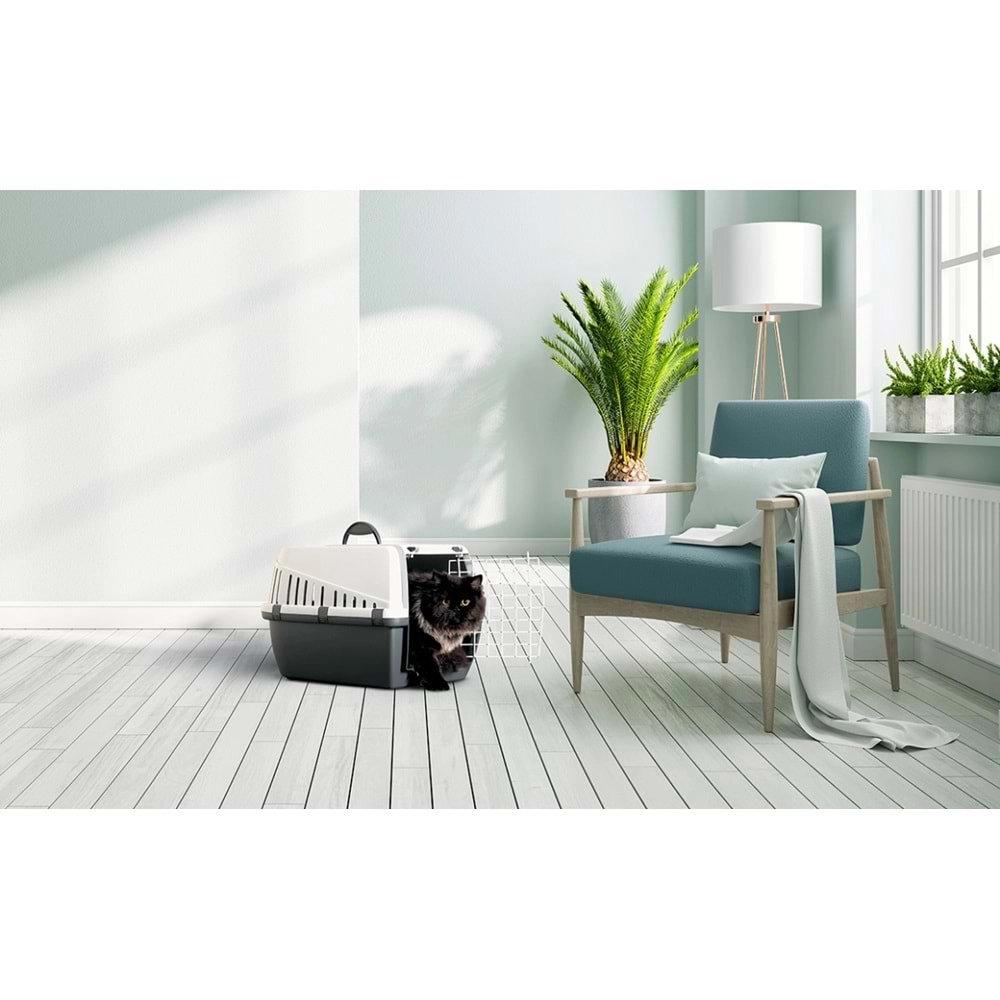 SAVIC%20Trotter%201%20Antrasit%20Kedi%20ve%20Küçük%20Köpek%20Taşıma%20Kafesi%20IATA%20Onaylı