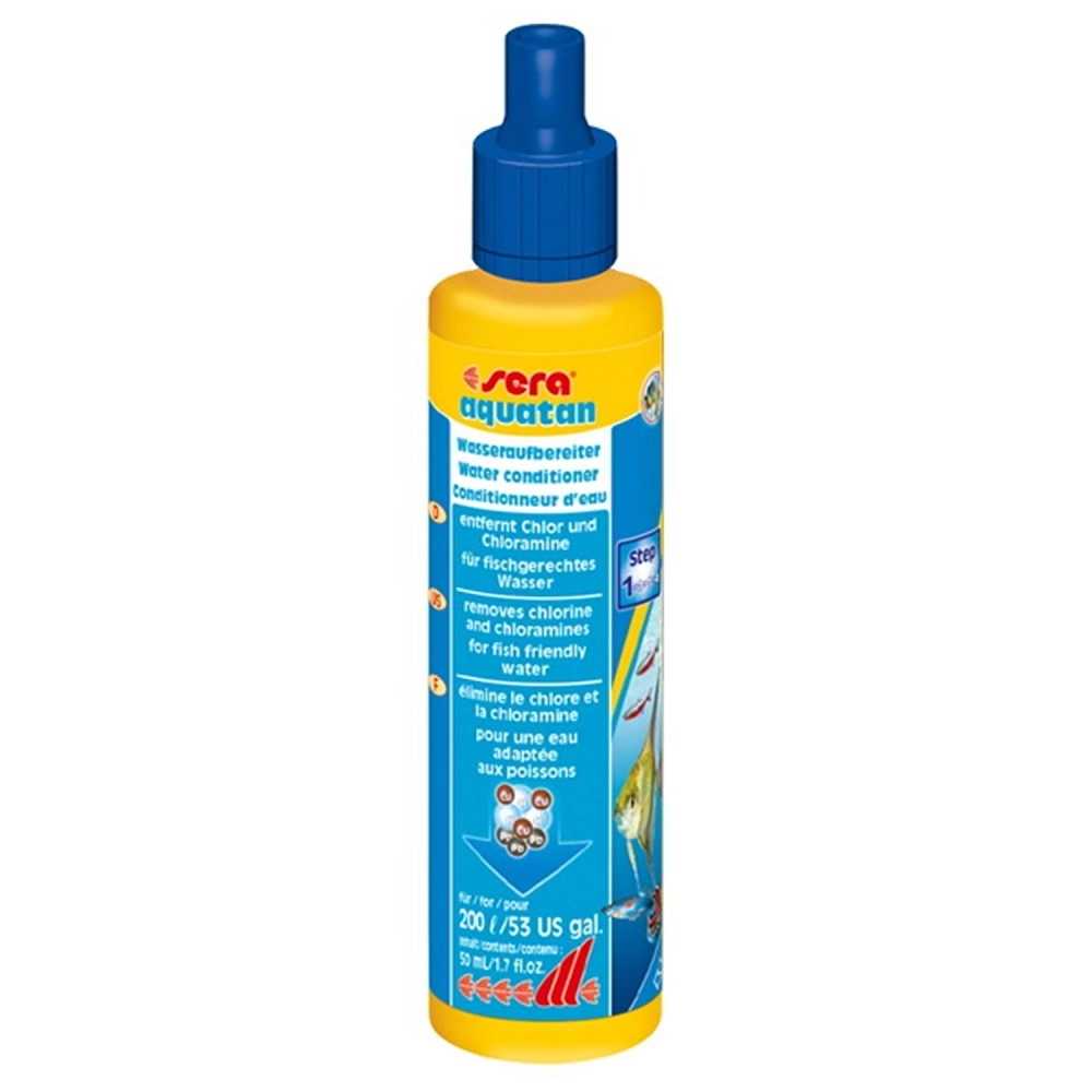 Sera%20Aquatan%20Su%20Düzenleyici%2050%20ml%20Klor%20ve%20Ağır%20Metal%20Giderici