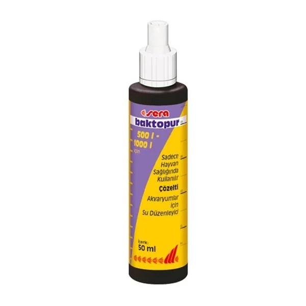 Sera%20Baktopur%2050%20ml%20Tatlı%20Su%20Akvaryumu%20Bakteriyel%20Dezenfektan%20ve%20Su%20Düzenleyici