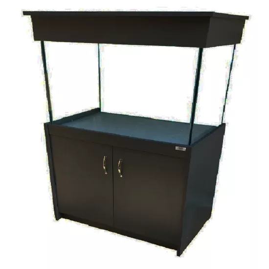 Kanki Pet 100 Cm Mobilyalı Lüks Akvaryum MDF Siyah