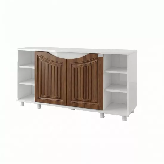 Kanki Pet 150 Cm WESTERN 15040-BCV1 MDF Akvaryum Beyaz Sehpa 150X40X69