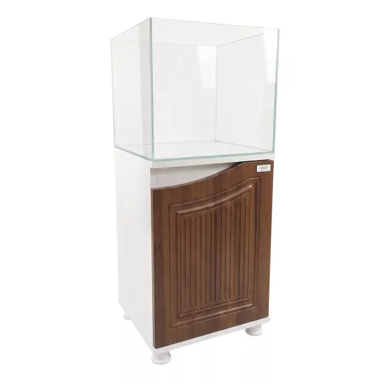 Kanki Pet 40 cm Ultra Clear Nano West Seri Mobilyalı Akvaryum Ceviz