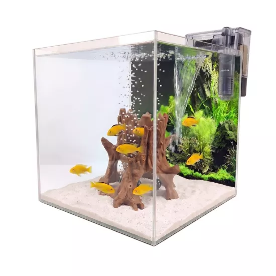 40x40x40 Nano Set Akvaryum 6 mm Ultra Clear Cam Rodajlı | Kanki Pet