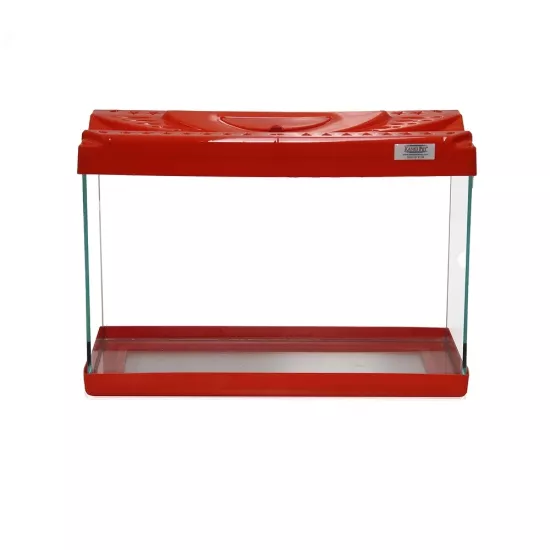 Kanki Pet KP3018 Renkli Kapak Mini Akvaryum Kırmızı 30 CM