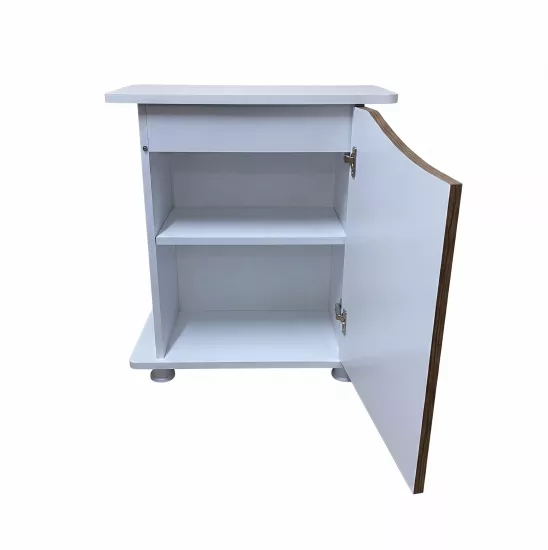 Kanki Pet West Seri WEST6035-CVZ1 Akvaryum Sehpası 60x35x69h cm - Beyaz & Ceviz MDF
