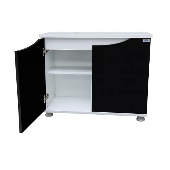 Kanki Pet 80 Cm MDF KP8028FSY Flex Siyah Kapaklı Akvaryum Sehpası 80x28x69 cm