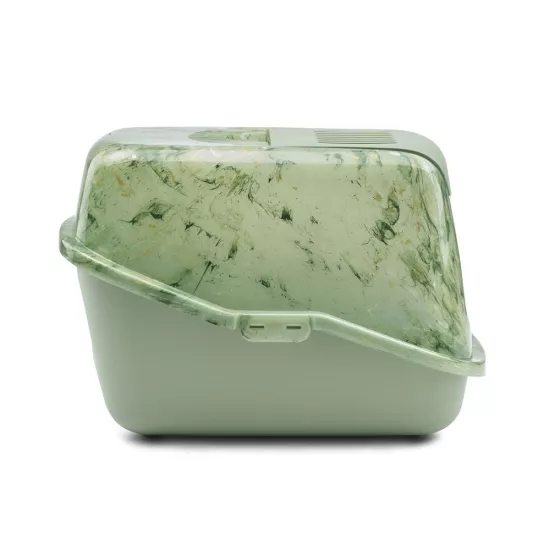 Savic Nestor Mermer | Şık Kedi Kum Kabı – Mermer Amazon Yeşili
