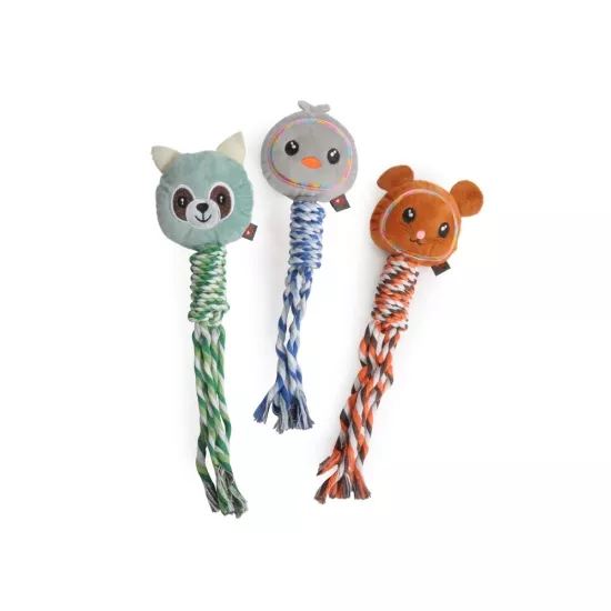 Camon Polyester ve İpli Gıcırtılı Köpek Oyuncağı 30Cm