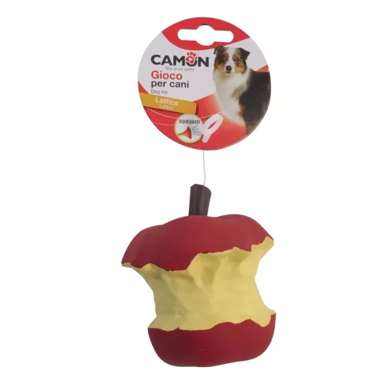 Camon Lateks Kırmızı Elma Köpek Oyuncağı 8x10 cm