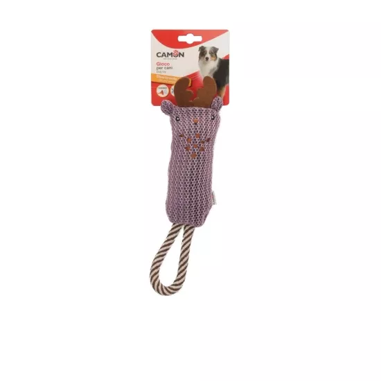 Camon İpli Hışırtılı Köpek Oyuncağı 30 Cm